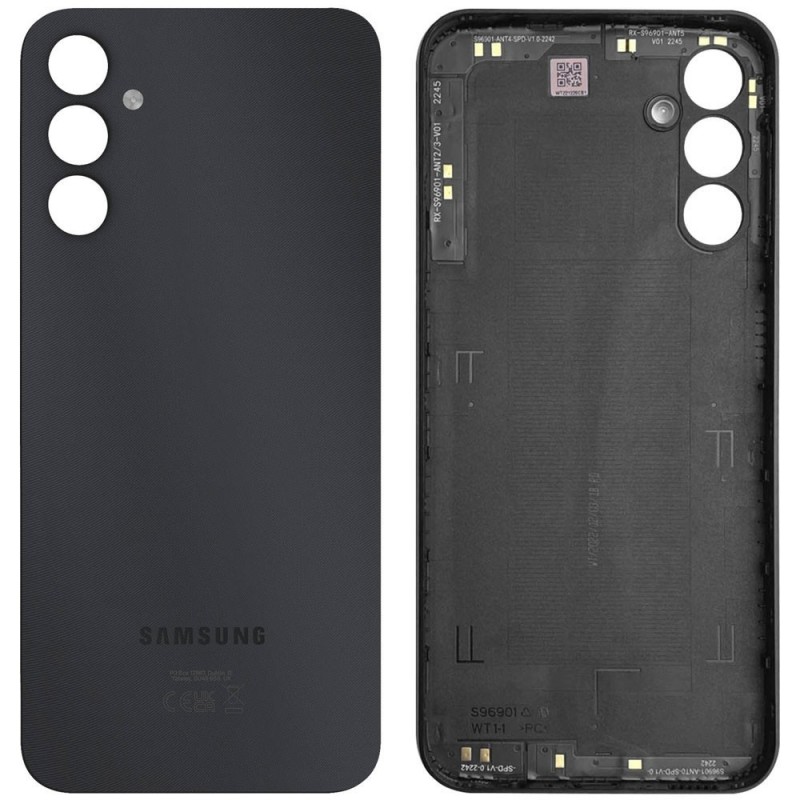 Samsung Back Cover Originale Service Pack con Camera Frame per Galaxy A14 5G A146B BLACK