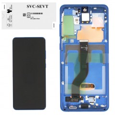 Compra Samsung SERVICE PACK Display LCD ORIGINALE + Frame Per Galaxy S20+ PLUS G985/G986 No Cam | Blue Aura online