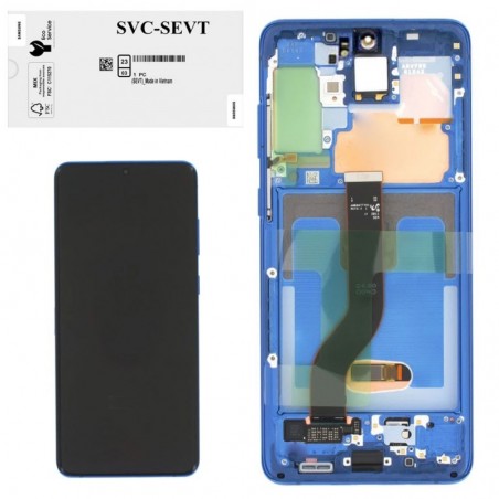 Compra Samsung SERVICE PACK Display LCD ORIGINALE + Frame Per Galaxy S20+ PLUS G985/G986 No Cam | Blue Aura online