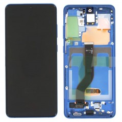 Samsung SERVICE PACK Display LCD ORIGINALE + Frame Per Galaxy S20+ PLUS G985/G986 No Cam | Blue Aura