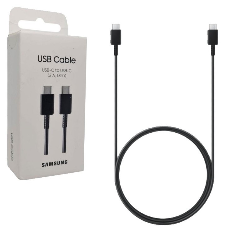 Samsung Cavo di Ricarica Fast Charging 3A EP-DX310 da USB-C a USB-C 1.8m | Nero