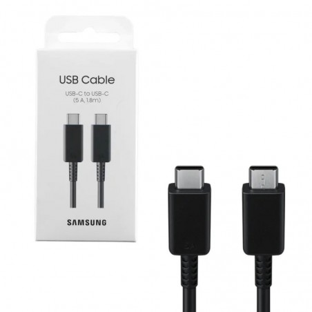 Discover Samsung Cavo di Ricarica Fast Charging 5A EP-DX510 da USB-C a USB-C 1.8m | Nero details
