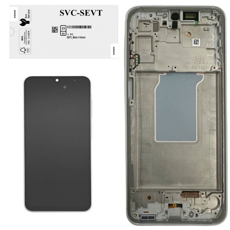 Samsung Service Pack Original LCD Display + Frame Galaxy A26 5G 2025 A266 | White