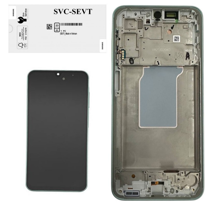 Samsung SERVICE PACK Display LCD ORIGINALE + Frame Galaxy A26 5G 2025 A266 | Lime Green