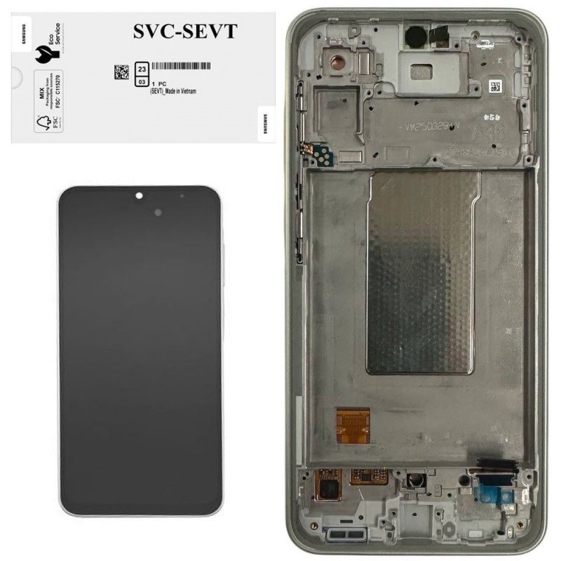 Samsung Service Pack Original LCD Display + Frame Galaxy A36 5G 2025 A366 | Lime Green