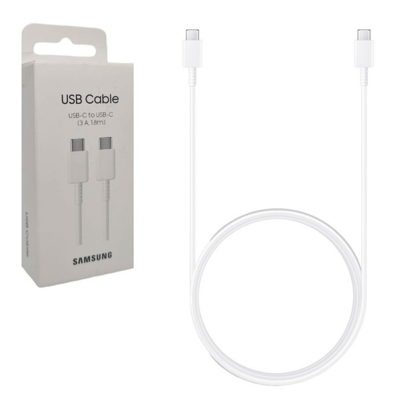 Samsung Cavo di Ricarica Fast Charging 3A EP-DX310 da USB-C a USB-C 1.8m | Bianco