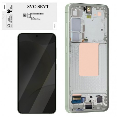 Scopri Samsung SERVICE PACK Display LCD ORIGINALE + Frame Per Galaxy S24 5G 2024 S921 | Verde in dettaglio