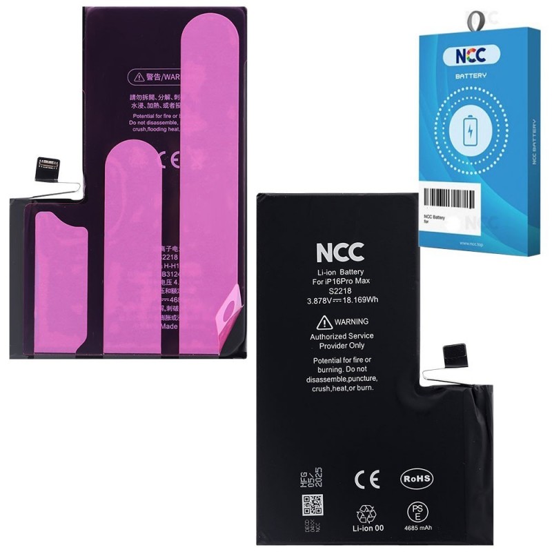 NCC Batteria Compatibile per Apple iPhone 16 Pro Max | ZY Taiwan Chip