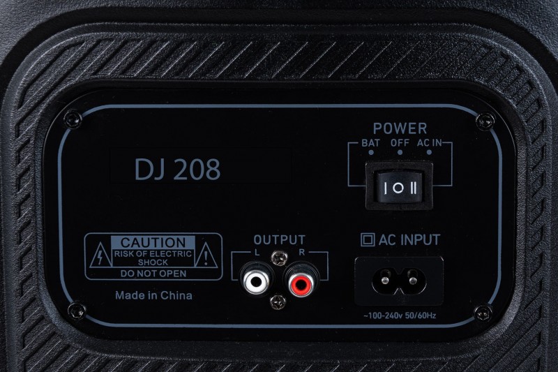  AUDIODESIGN PRO Partybox Speaker DJ208 Portable Bluetooth Speaker with Light Effects