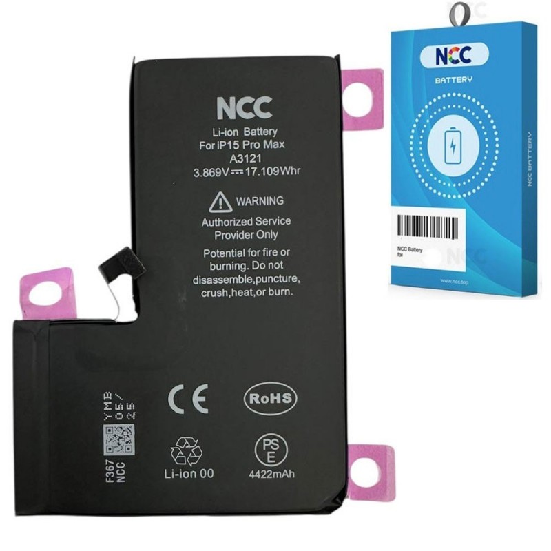 NCC Compatible Battery for Apple iPhone 15 Pro Max | ZY Taiwan Chip