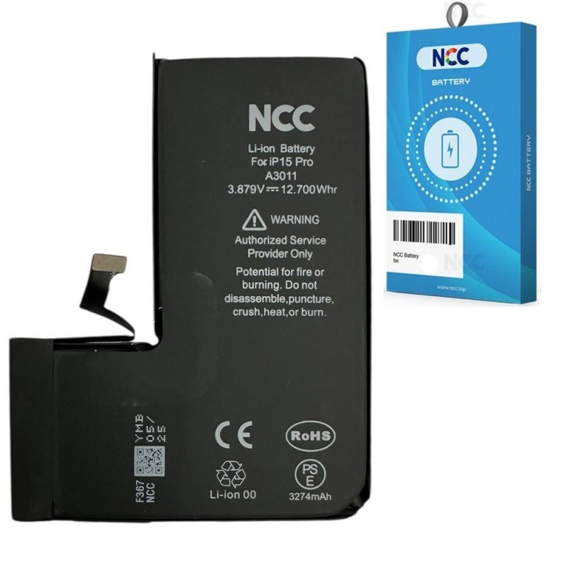 NCC Compatible Battery for Apple iPhone 15 Pro | ZY Taiwan Chip