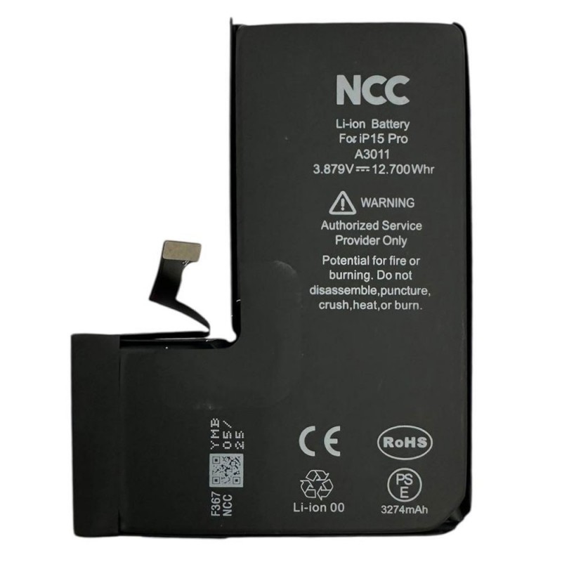 NCC Compatible Battery for Apple iPhone 15 Pro | ZY Taiwan Chip
