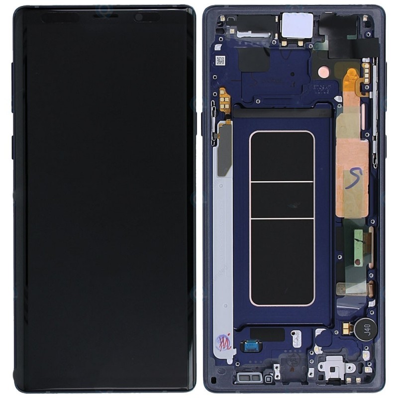Samsung Service Pack Original LCD Display + Frame For Galaxy N960 Note 9 BLUE