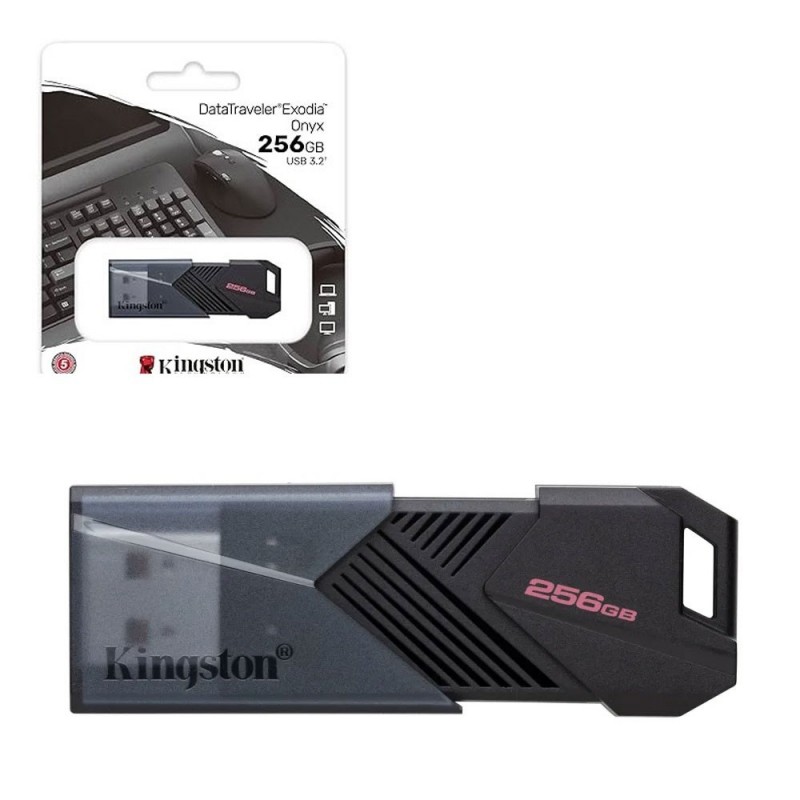 Kingston Pen Drive Usb 3.2 DataTraveler Exodia Onyx DTXON 256GB Kingston Pen Drive Usb 3.2 DataTraveler Exodia Onyx DTXON 256GB