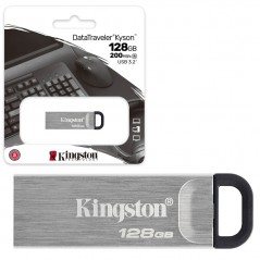 Compra Kingston Kyson Pen Drive Flash USB 3.2 DataTraveler 200MB/s DTKN 128GB online