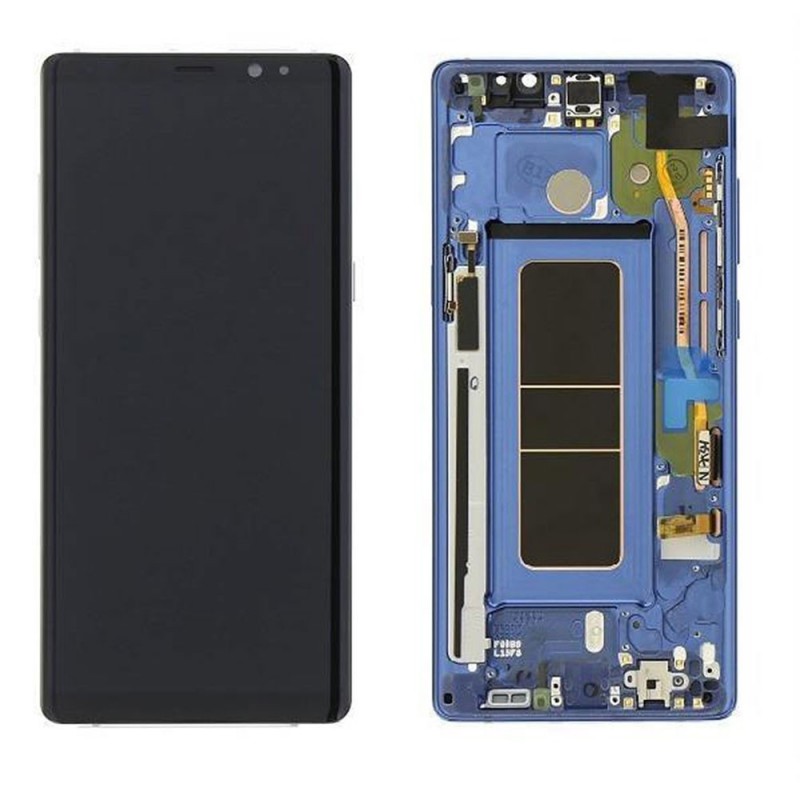 Samsung Service Pack Original LCD Display + Frame For Galaxy Note 8 N950 | Blue