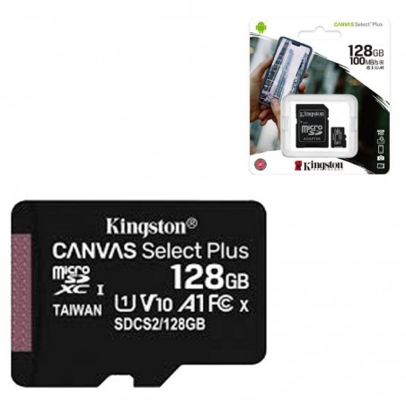 Acquista Kingston Canvas Select Plus MicroSd HC SDCS2 MicroSdXC 128GB CL 10 100MB/s in vendita