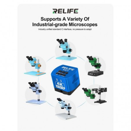 RELIFE MC1 4K HD Trinocular Microscope Camera