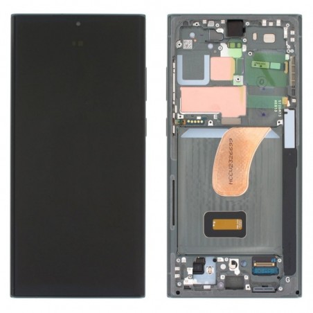 Samsung SERVICE PACK Display LCD ORIGINALE + Frame Per Galaxy S23 Ultra 5G S918 | GREEN