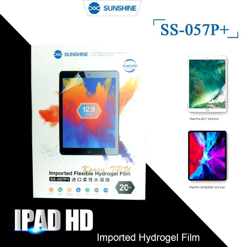 SUNSHINE SS-057P+ Pellicola Idrogel HD Trasparente per IPAD Fino a 12.9'' | 20pz
