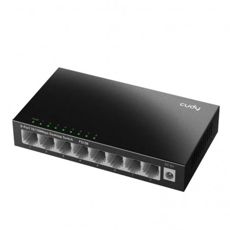 CUDY Switch da Rete 8 PORTE Fast Ethernet 10/100 MBPS 