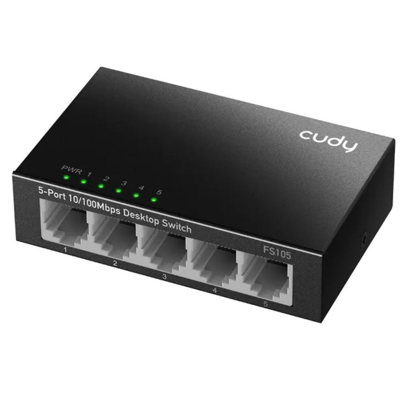 CUDY Switch da Rete 5 PORTE Fast Ethernet 10/100 MBPS Metal CUDY Switch da Rete 5 PORTE Fast Ethernet 10/100 MBPS Metal