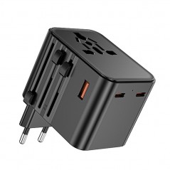 Discover NCC TC003 Travel Charger 25W Caricabetterie da Viggio USB A+C+C | Nero details