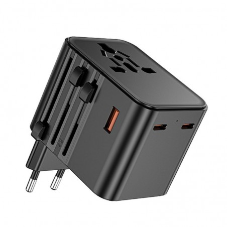 Acquista NCC TC003 Travel Charger 25W Caricabetterie da Viggio USB A+C+C | Nero su Smartness