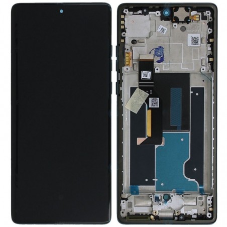 Motorola Motorola SERVICE PACK Display LCD ORIGINALE + Frame Per Edge 50 Fusion | Forest Blue for sale