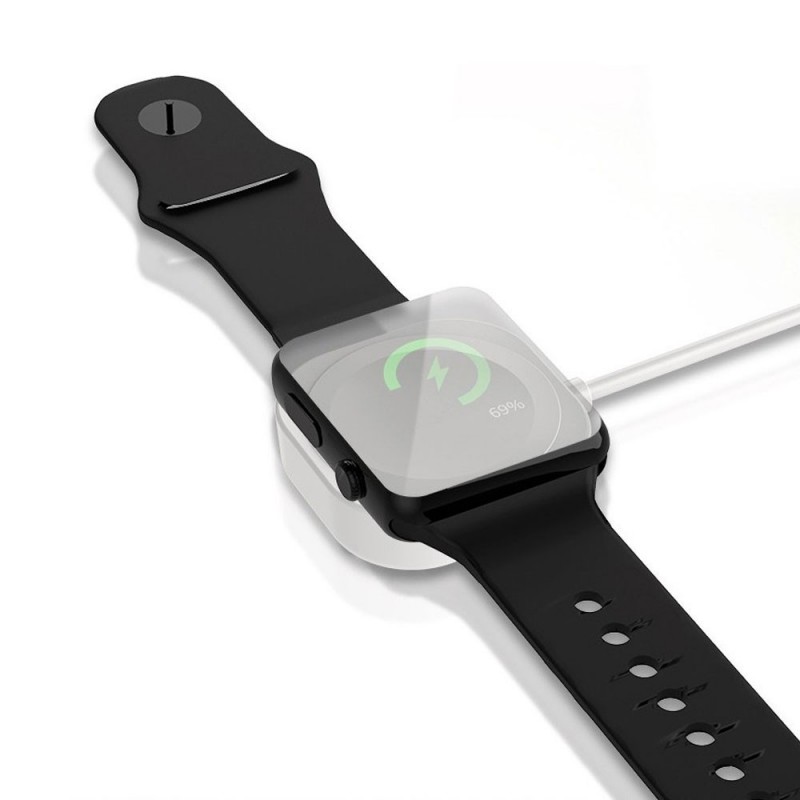 Rovi Caricatore Per Apple Watch in PVC Ultra Resistente A06 Caricabatteria | Bianco