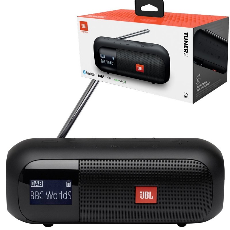 JBL TUNER 2 Speaker Bluetooth Con Radio FM/DAB/DAB+ | Nero