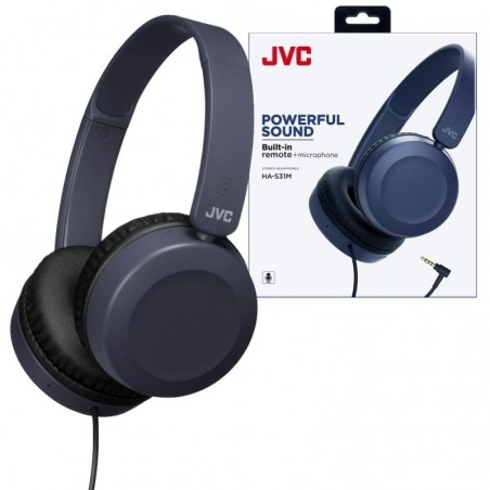 Discover JVC Cuffie Pieghevoli Sovraurali Leggere con Telecomando e Microfono BLU details
