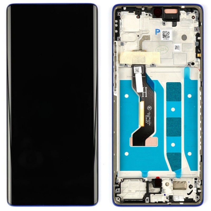  Motorola Service Pack Original LCD Display + Frame For Moto G85 | Cobalt Blue