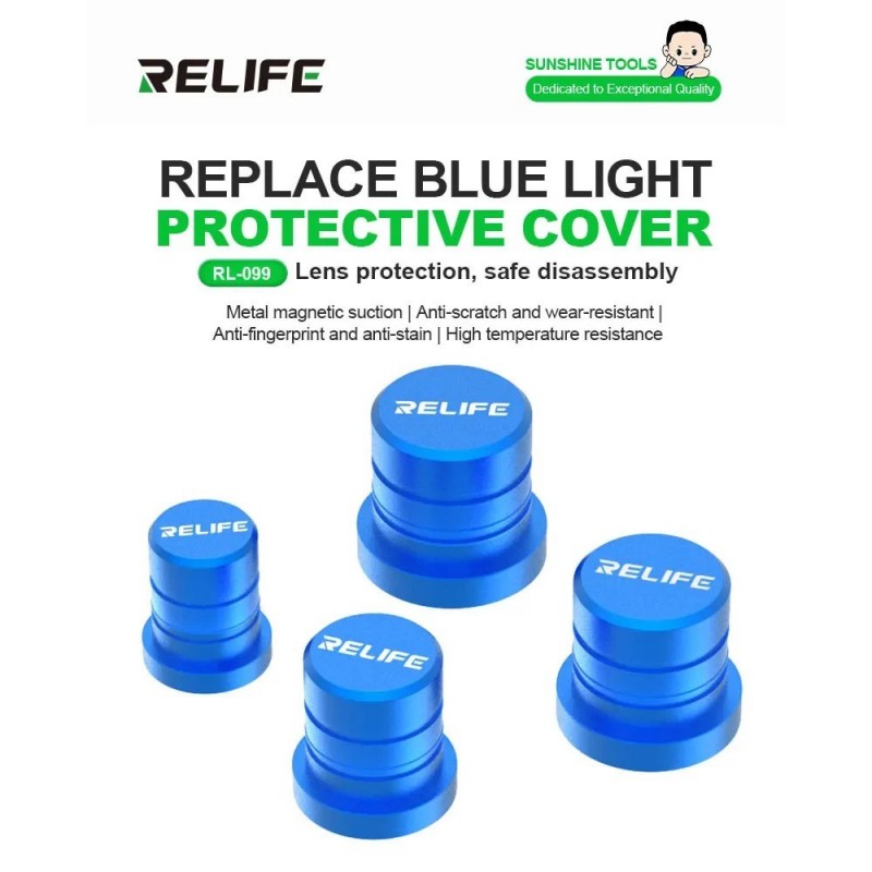 RELIFE RL-099 Multi-Size Blue Diamond Magnetic Protective Cover Set for Camera Lens Repair