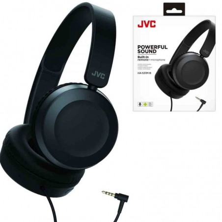 JVC Cuffie Pieghevoli Sovraurali Leggere con Telecomando e Microfono HA S31