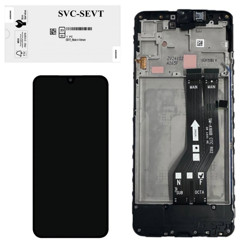 Samsung Service Pack Original LCD Display + Frame For Galaxy A16 4G 2024 A165 + SUP BOARD