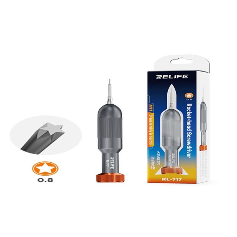 RELIFE RL-717 Cacciavite Rocket Head Screwdriver /* 0.8 RELIFE RL-717 Cacciavite Rocket Head Screwdriver /* 0.8