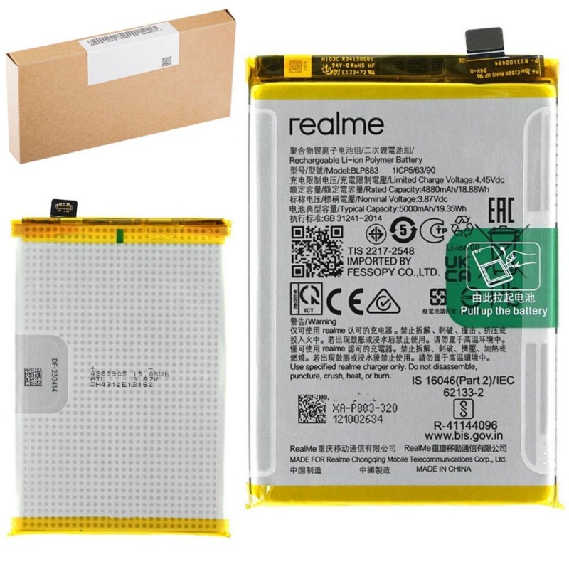 Realme Service Pack Batteria BLP883 Originale per Realme 9 / 8 5G 