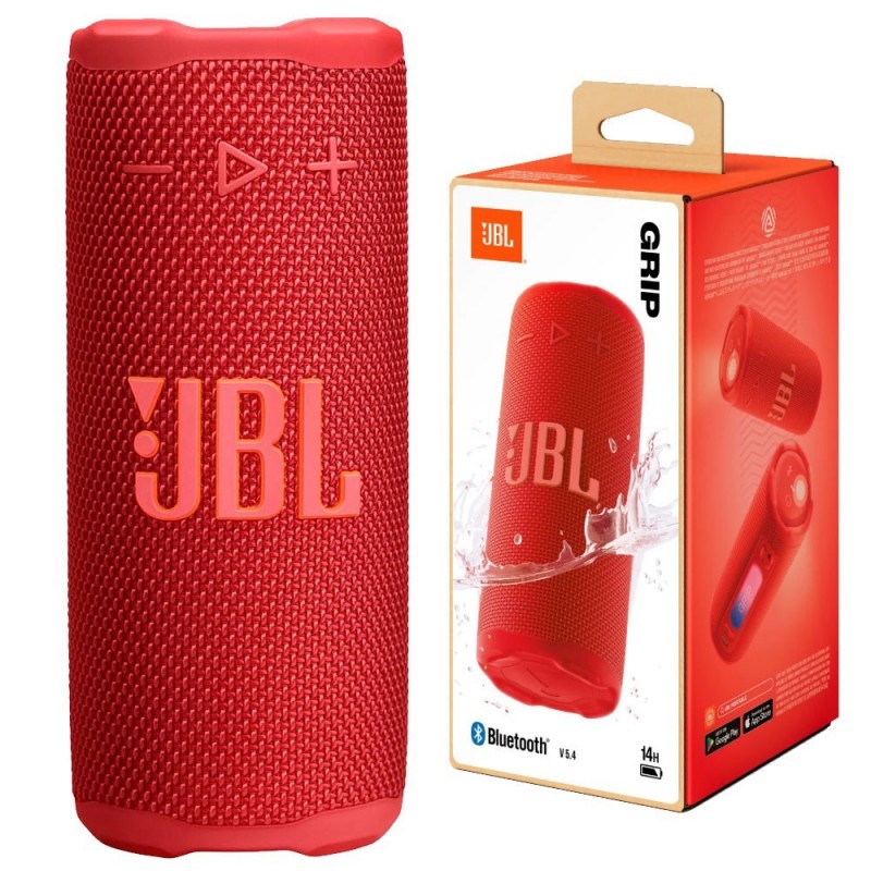 JBL GRIP Bluetooth Speaker Waterproof Dustproof IP67 Speaker | Red JBL GRIP Bluetooth Speaker Waterproof Dustproof IP67 Speaker | Red