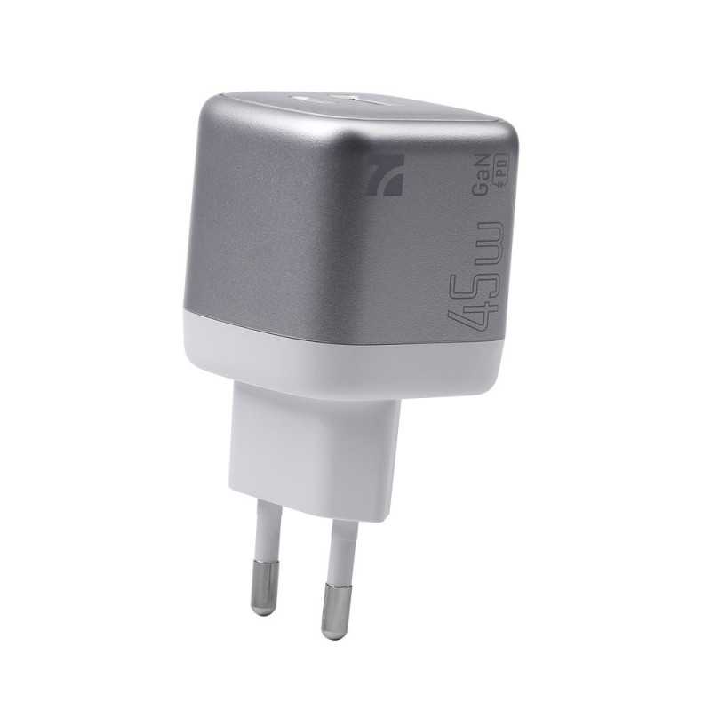 NCC CaricaBatterie CD-0204 EU Charger 45W USB-A+C | Light Gray