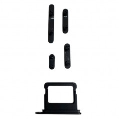 Middle Frame with SIM Tray and Side Buttons for iPhone 16 | Black