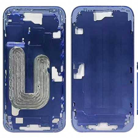 Middle Frame Telaio con Carrello Sim e Tasti Laterali per Apple iPhone 16 | Blue