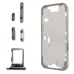 Middle Frame with SIM Tray and Side Buttons for iPhone 16 Pro Natural