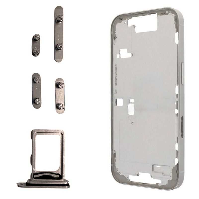 Middle Frame with SIM Tray and Side Buttons for iPhone 16 Pro Natural Middle Frame with SIM Tray and Side Buttons for iPhone 16 Pro Natural
