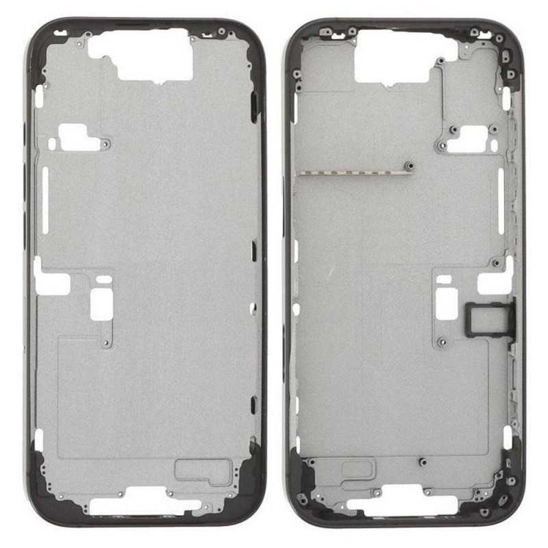 Middle Frame Telaio con Carrello Sim e Tasti Laterali per Apple iPhone 16 Pro Nero