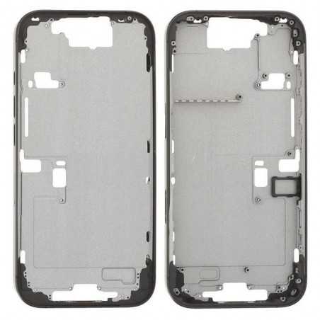 Middle Frame with SIM Tray and Side Buttons for iPhone 16 Pro Black