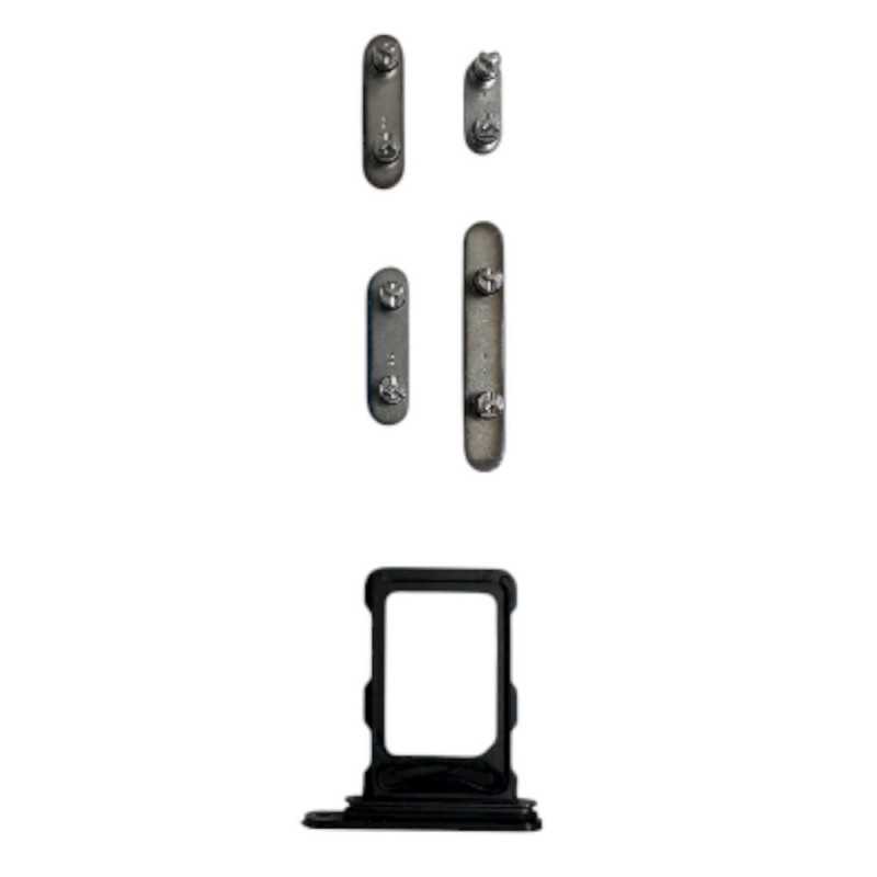 Middle Frame with SIM Tray and Side Buttons for iPhone 16 Pro Max | Black Middle Frame with SIM Tray and Side Buttons for iPhone 16 Pro Max | Black