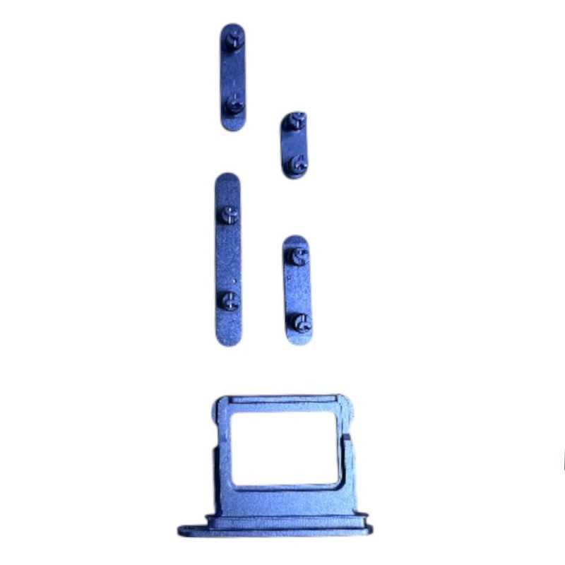 Middle Frame Telaio con Carrello Sim e Tasti Laterali per Apple iPhone 16 Plus | Blue
