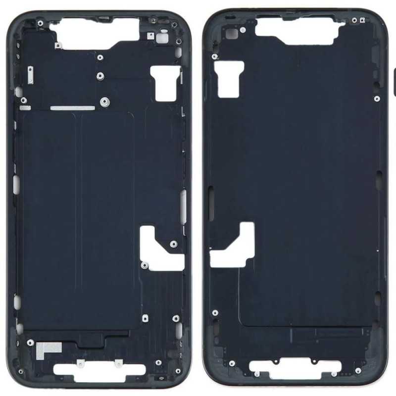 Middle Frame Telaio con Carrello Sim e Tasti Laterali per Apple iPhone 14 | Nero 