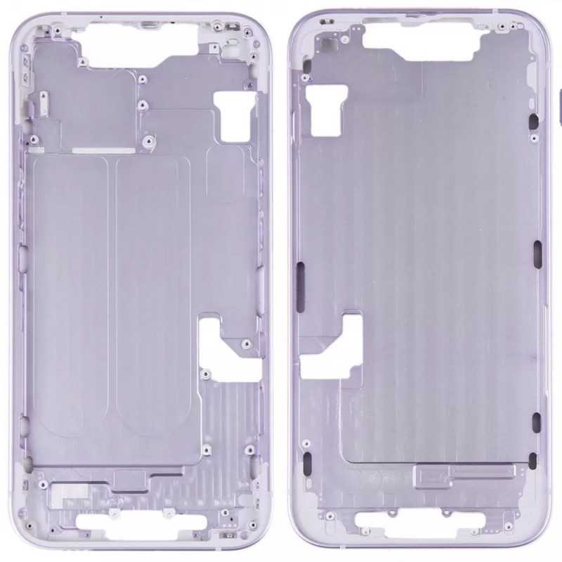 Middle Frame iPhone 14 Telaio con Carrello Sim e Tasti Laterali per Apple | Purple Middle Frame iPhone 14 Telaio con Carrello Sim e Tasti Laterali per Apple | Purple